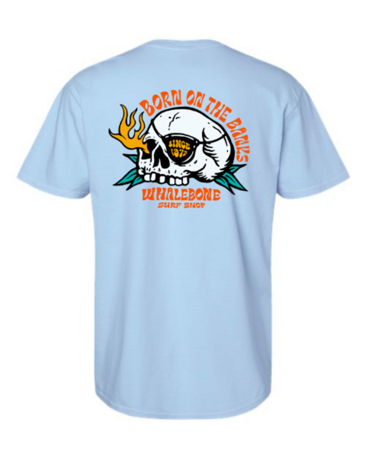 WHALEBONE LOGO FLAME SKULL SHORT SLEEVE TEE