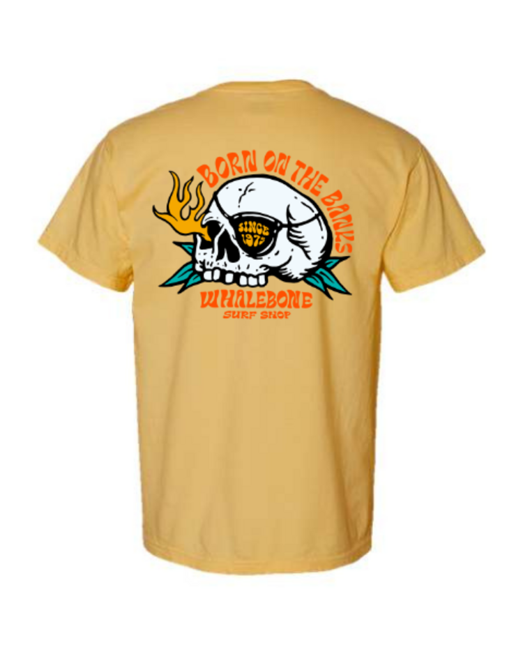 WHALEBONE LOGO FLAME SKULL SHORT SLEEVE TEE