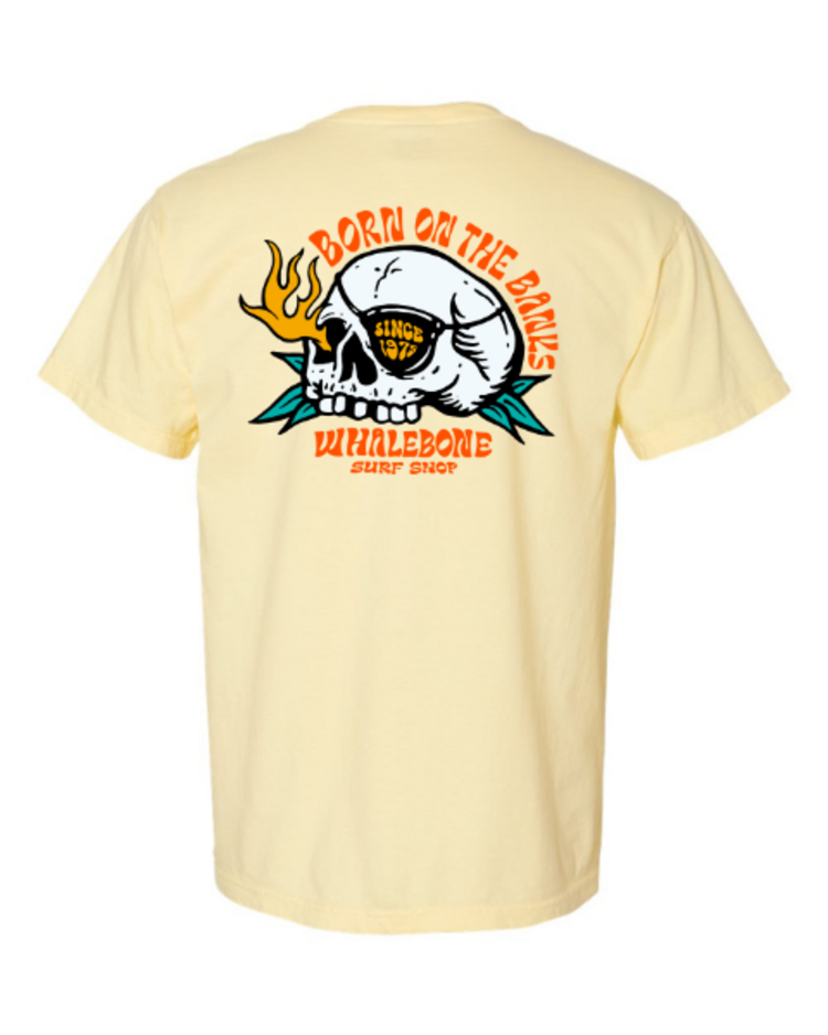 WHALEBONE LOGO FLAME SKULL SHORT SLEEVE TEE