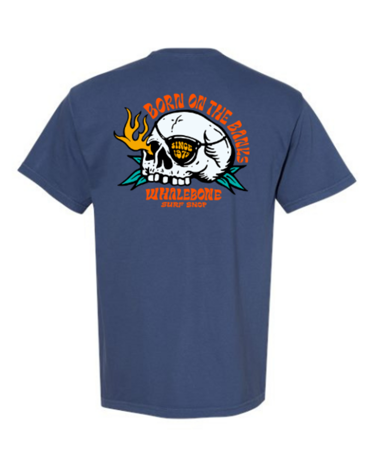 WHALEBONE LOGO FLAME SKULL SHORT SLEEVE TEE