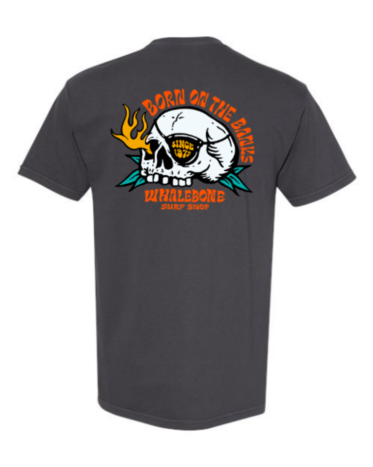 WHALEBONE LOGO FLAME SKULL SHORT SLEEVE TEE
