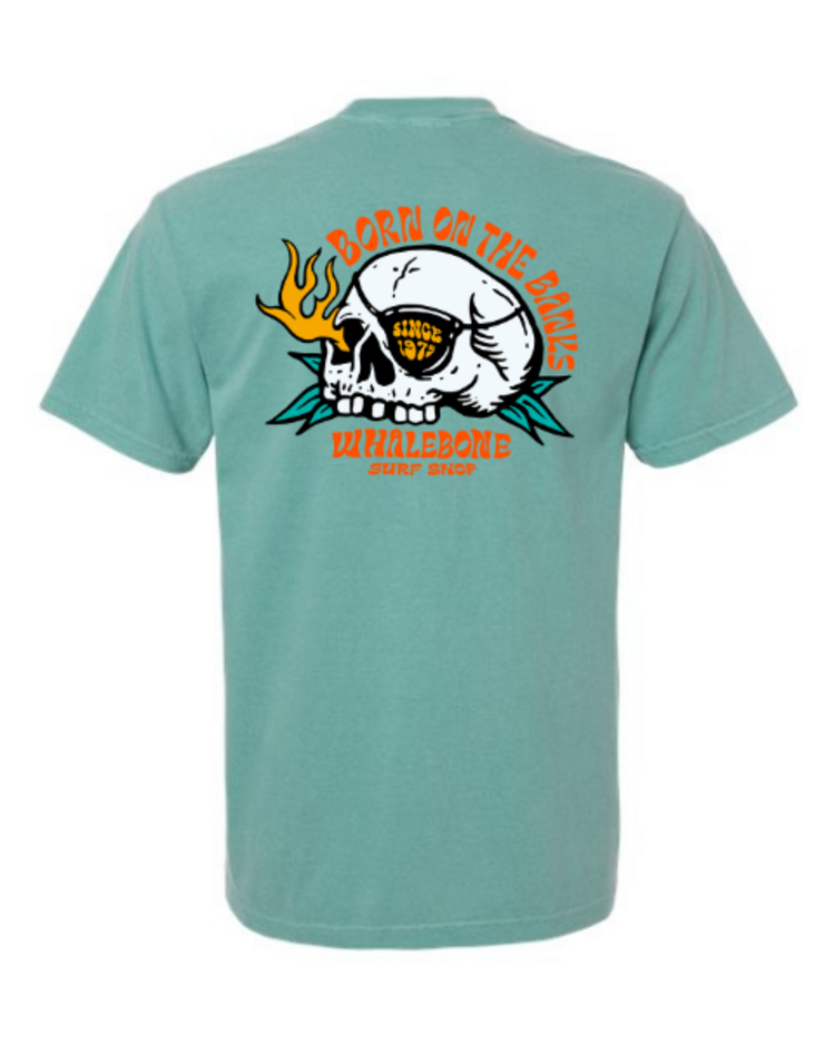 WHALEBONE LOGO FLAME SKULL SHORT SLEEVE TEE
