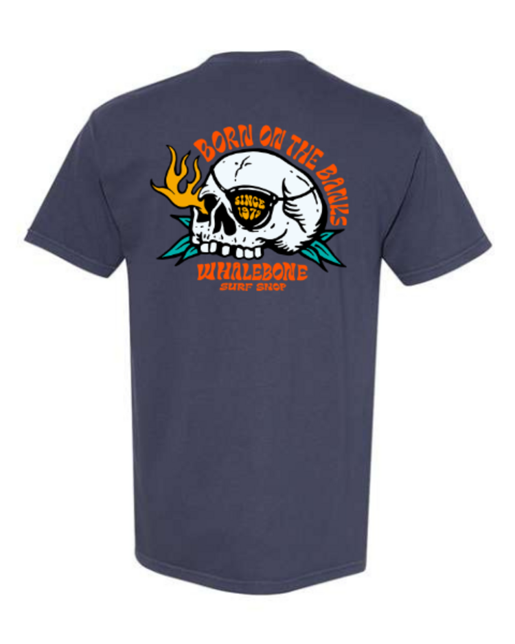 WHALEBONE LOGO FLAME SKULL SHORT SLEEVE TEE