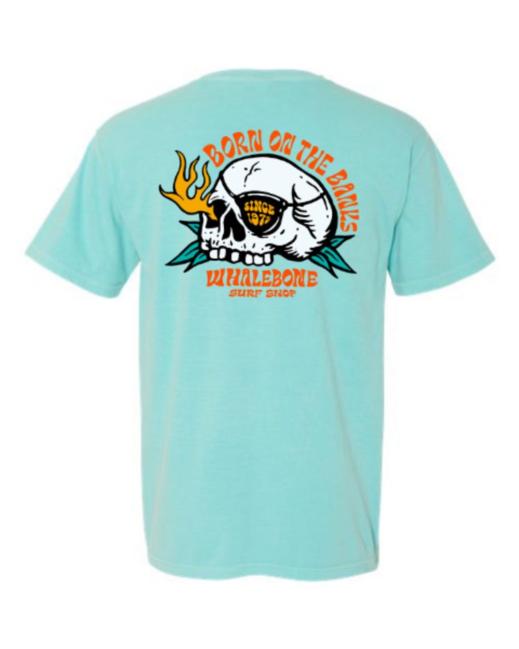 WHALEBONE LOGO FLAME SKULL SHORT SLEEVE TEE