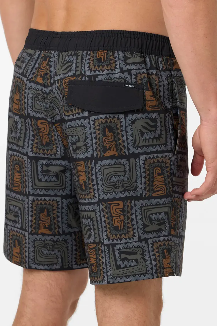 O'NEILL HERMOSA ELASTIC WAIST LINED 17" SWIM TRUNKS