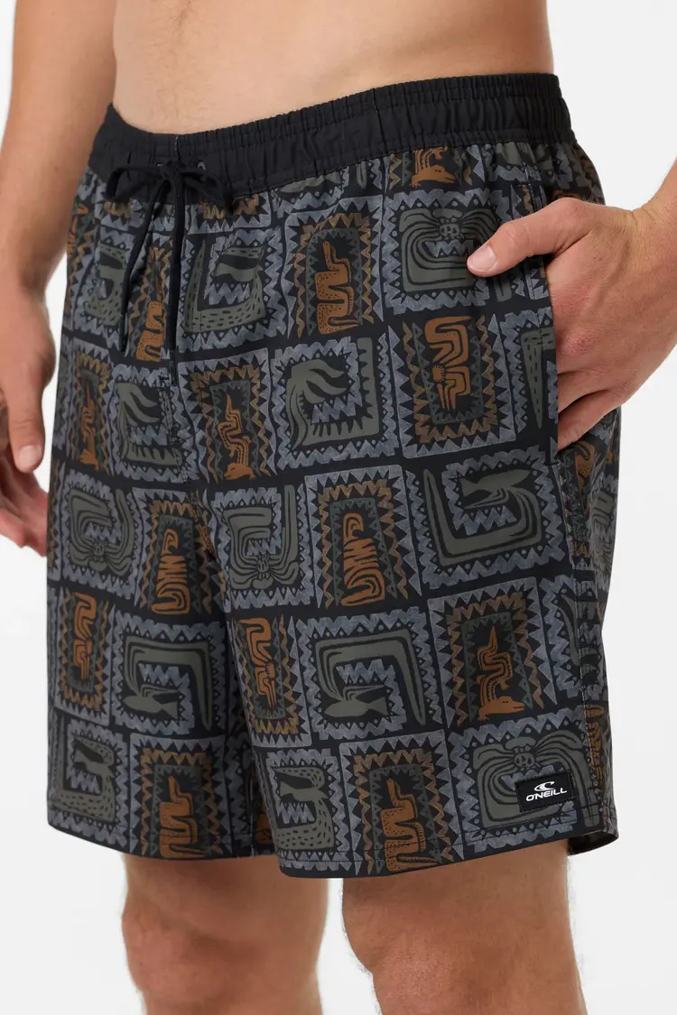 O'NEILL HERMOSA ELASTIC WAIST LINED 17" SWIM TRUNKS