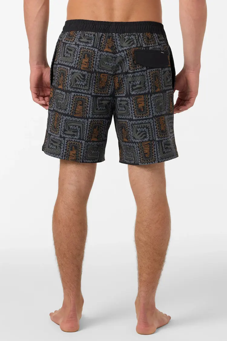 O'NEILL HERMOSA ELASTIC WAIST LINED 17" SWIM TRUNKS