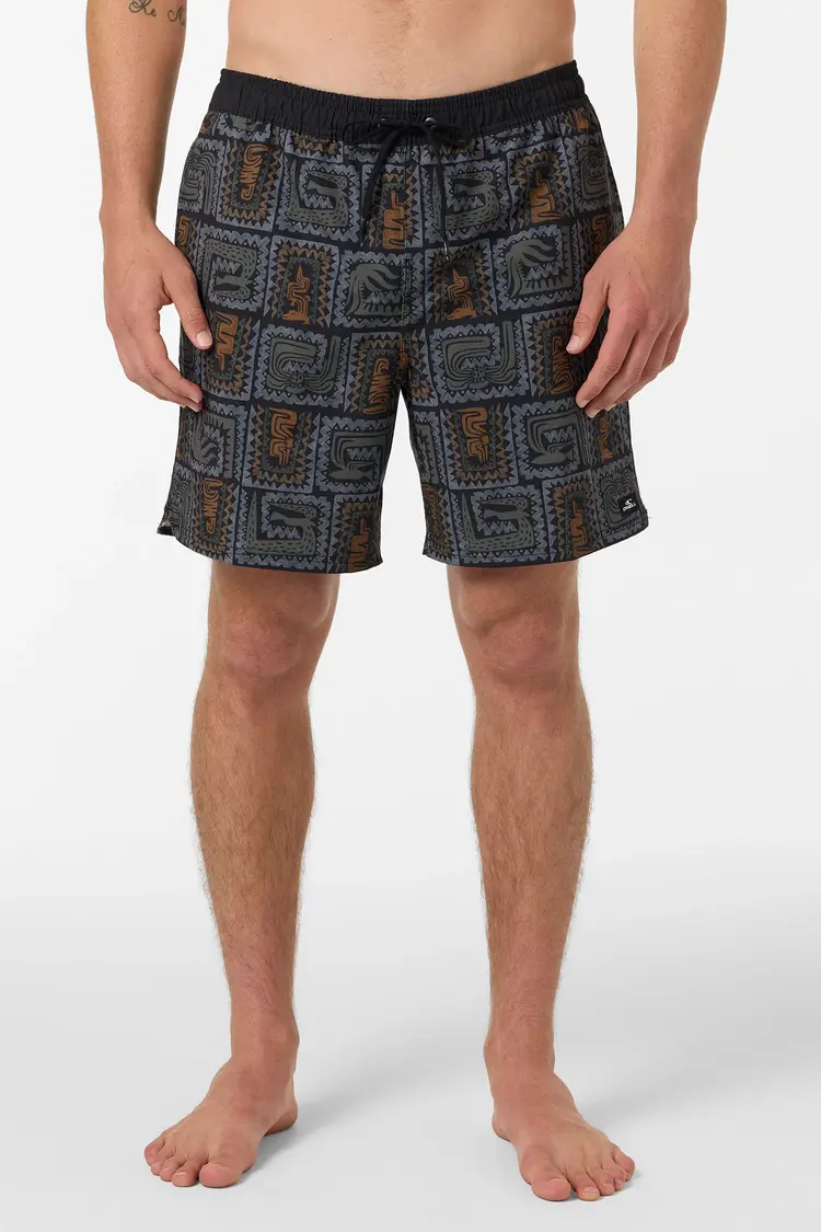 O'NEILL HERMOSA ELASTIC WAIST LINED 17" SWIM TRUNKS