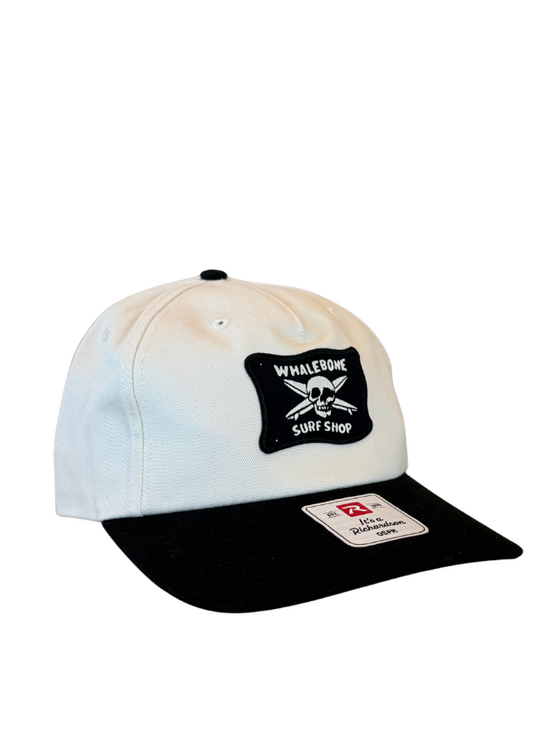 WHALEBONE LOGO Wayback Patch Gramps Hat - Cream/Black
