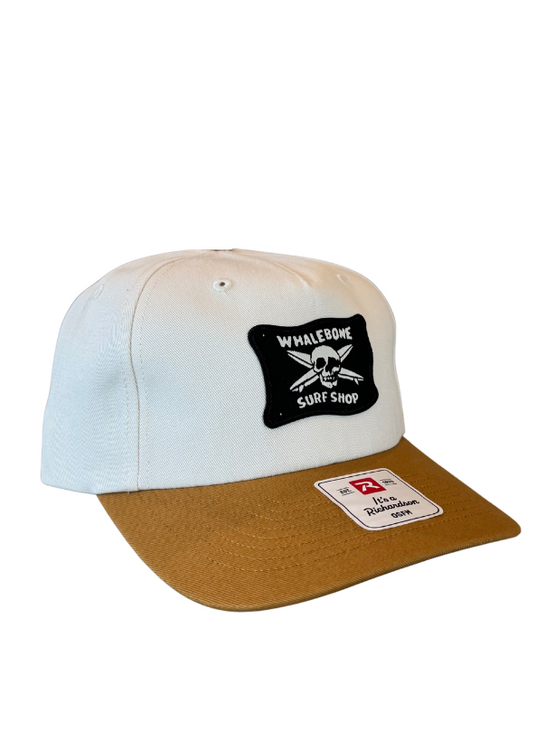 WHALEBONE LOGO Wayback Patch Gramps Hat - Cream/Wheat