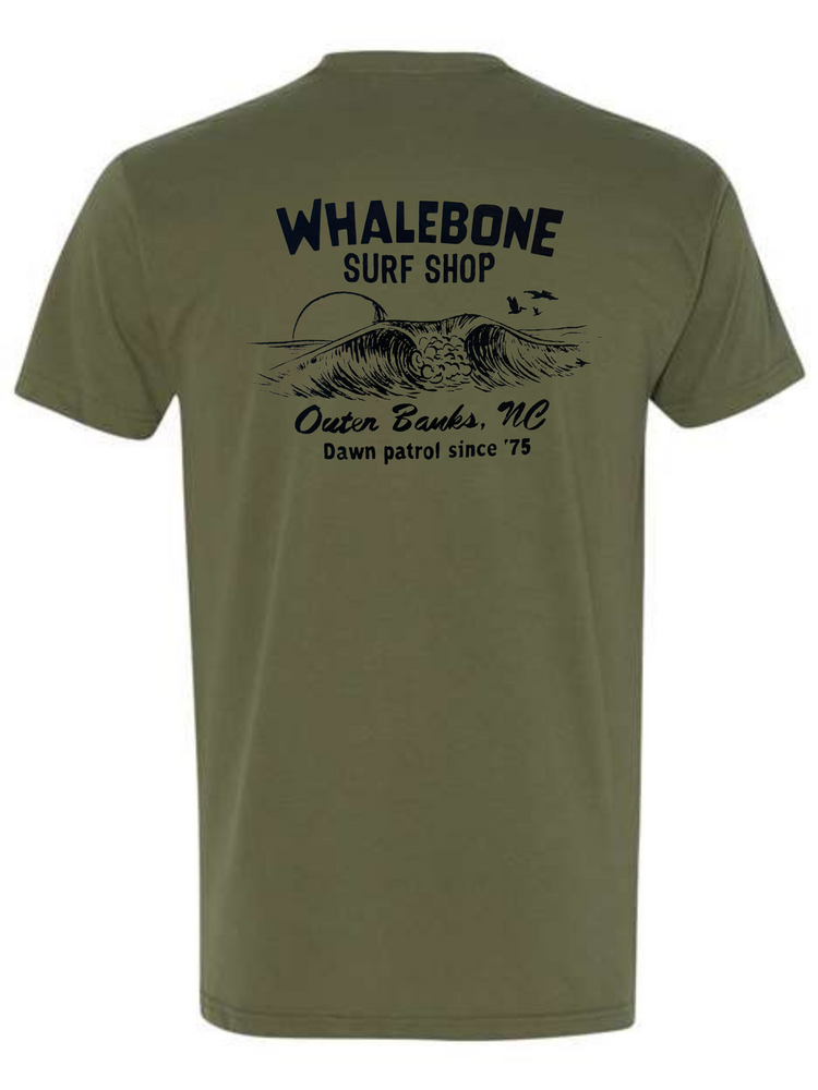 WHALEBONE LOGO DAWN PATROL SUEDED SHORT SLEEVE TEE