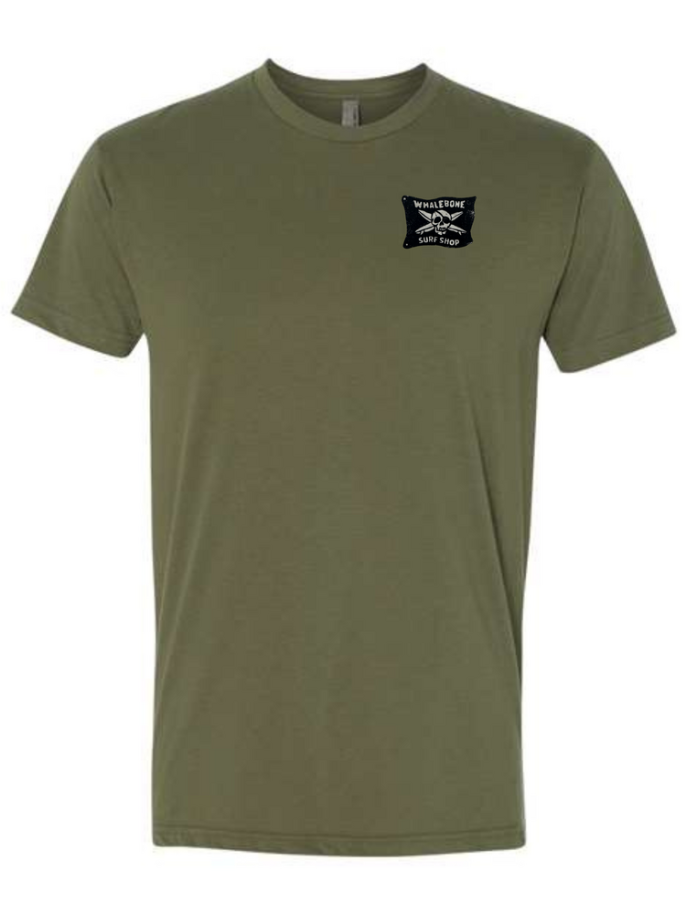 WHALEBONE LOGO DAWN PATROL SUEDED SHORT SLEEVE TEE