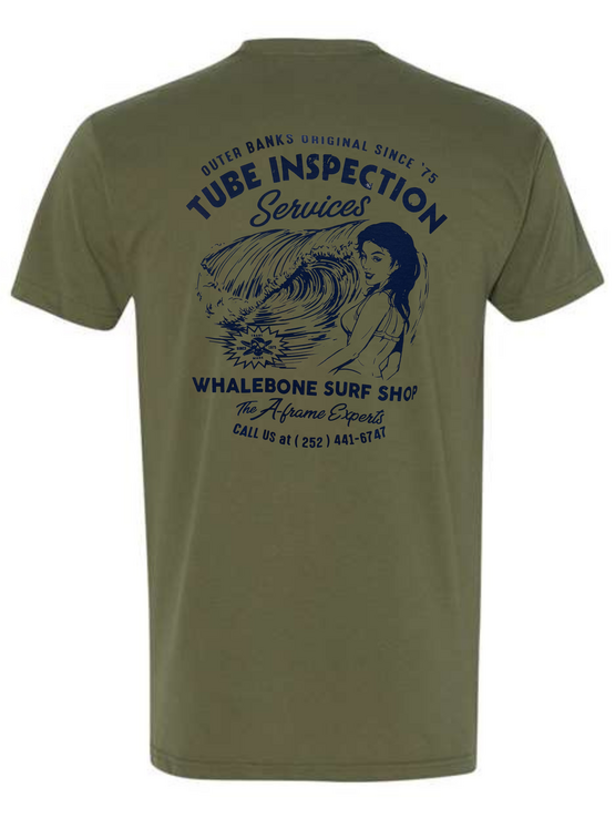 WHALEBONE LOGO Tube Inspection Sueded Short Sleeve Tee