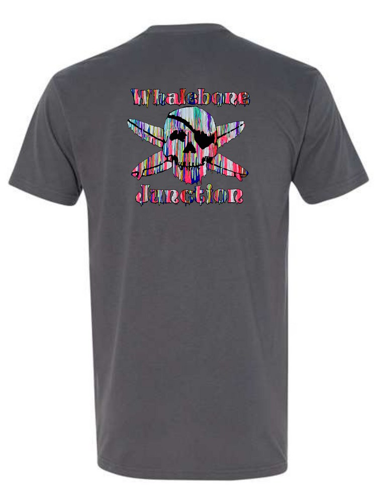 WHALEBONE LOGO RESIN DRIP SUEDED SHORT SLEEVE TEE