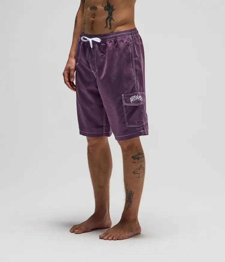 FORMER SWANS CARGO 21" SWIM TRUNK // WASHED PURPLE
