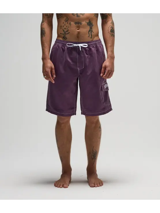 FORMER Swans Cargo 21" Swim Trunk//Washed Purple