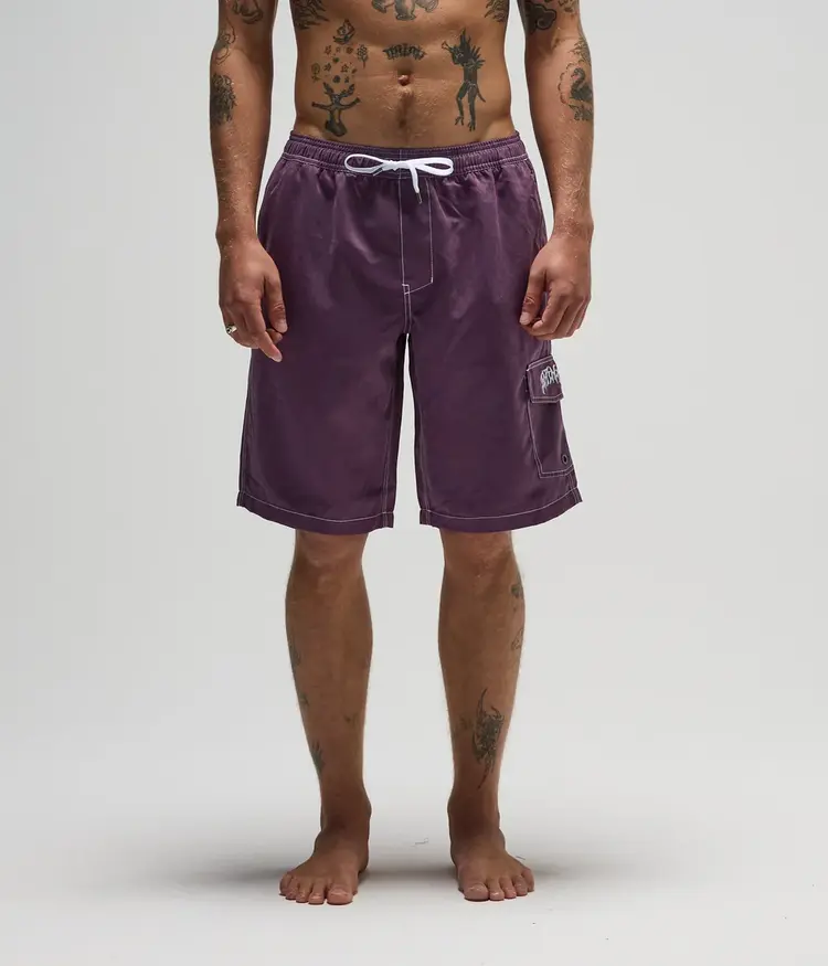 FORMER SWANS CARGO 21" SWIM TRUNK // WASHED PURPLE