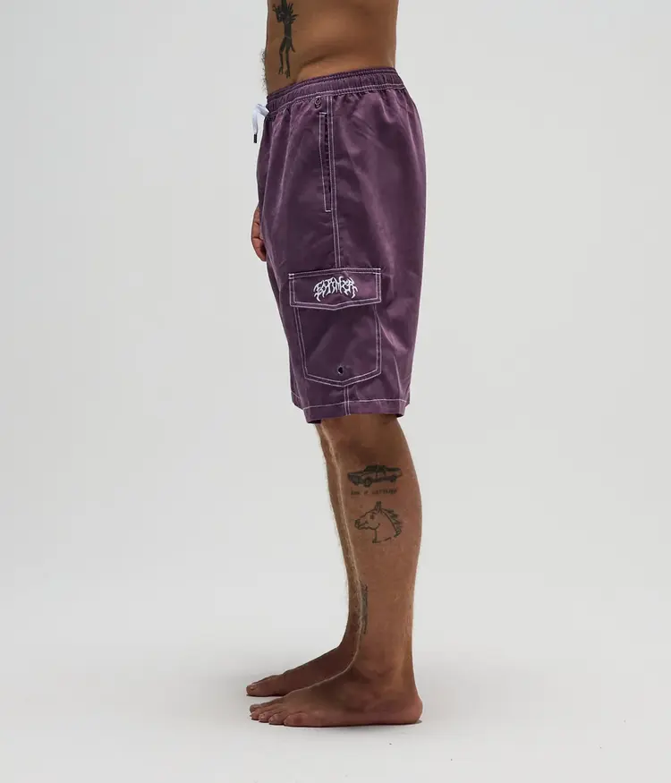 FORMER SWANS CARGO 21" SWIM TRUNK // WASHED PURPLE