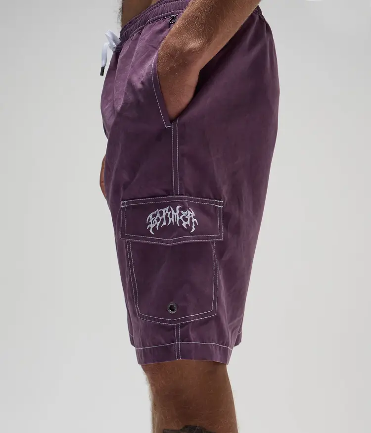 FORMER SWANS CARGO 21" SWIM TRUNK // WASHED PURPLE