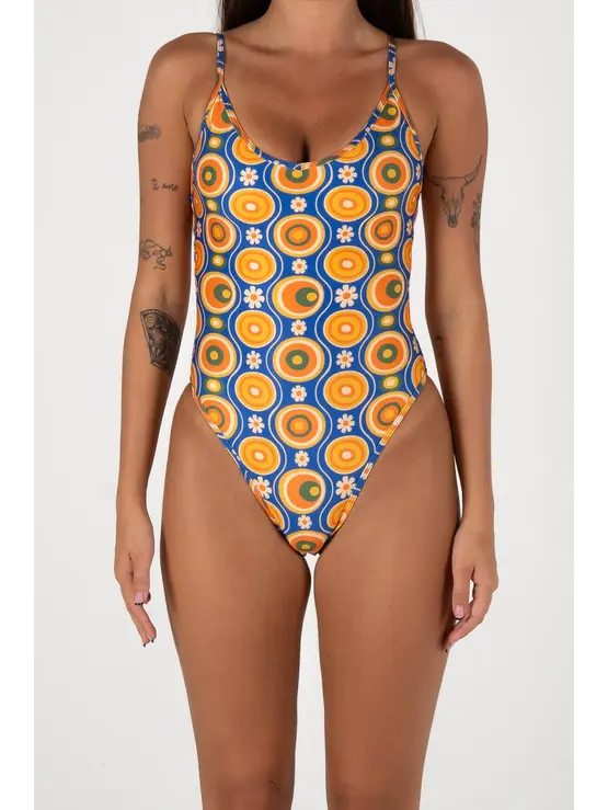INNER RELM Poolside One Piece | LavaLamp Blue