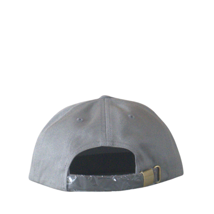 WHALEBONE LOGO 90's GARAGE UNSTRUCTURED LEATHER STRAPBACK - STEEL GREY