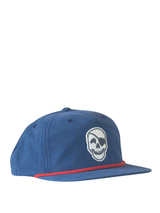 WHALEBONE LOGO 90's Garage Grandpa Snapback - Light Navy/Red