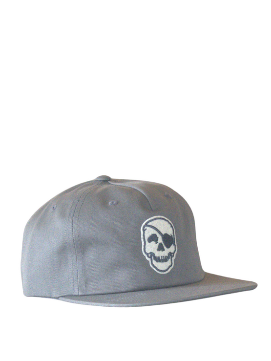 WHALEBONE LOGO 90's Garage Unstructured Leather Strapback - Steel Grey