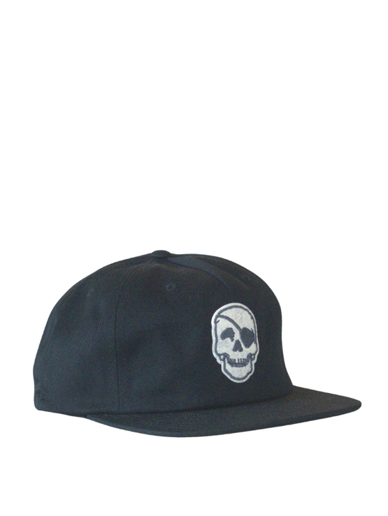 WHALEBONE LOGO 90's Garage Unstructured Leather Strapback - Black