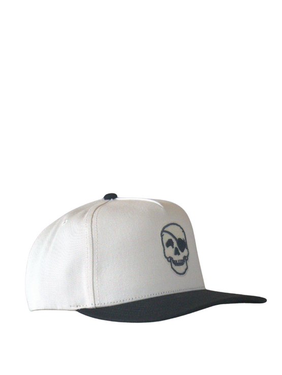WHALEBONE LOGO 90's Garage Pinch Front Snapback - Natural/Black