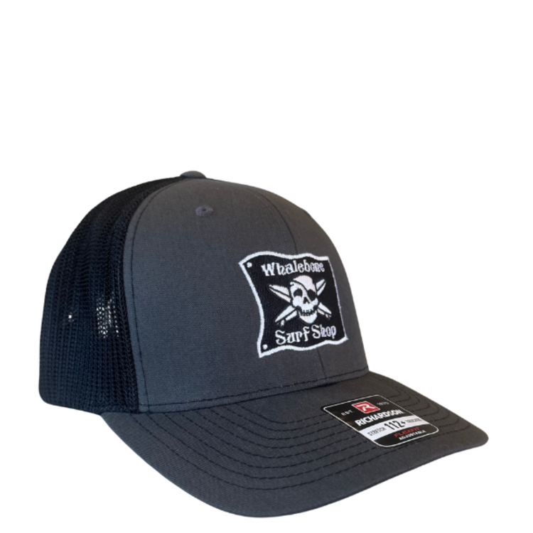 OG EMBROIDERED  FLAG RICHARDSON 112+ STRETCH TRUCKER - CHARCOAL/BLACK