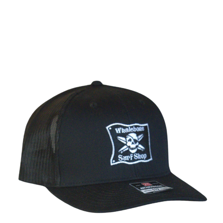 WHALEBONE LOGO OG EMBROIDERED RICHARDSON 112 TRUCKER - BLACK/MED-LARGE