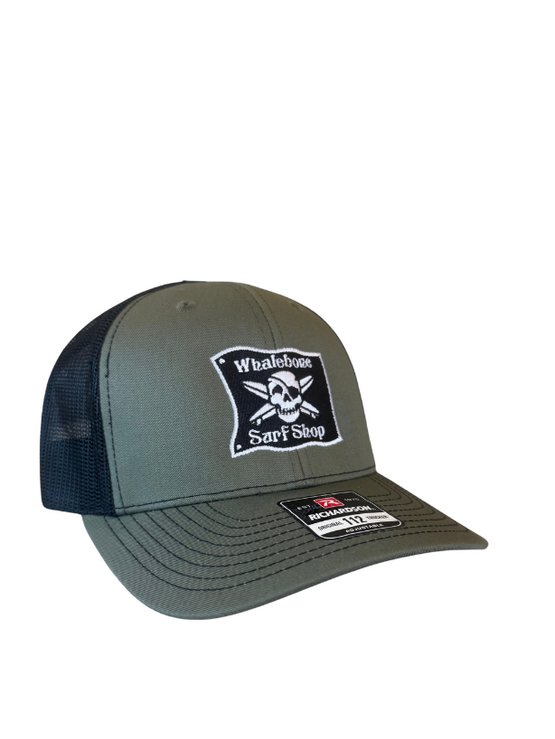 WHALEBONE LOGO OG Embroidered Trucker - Loden/Black//Med-Large