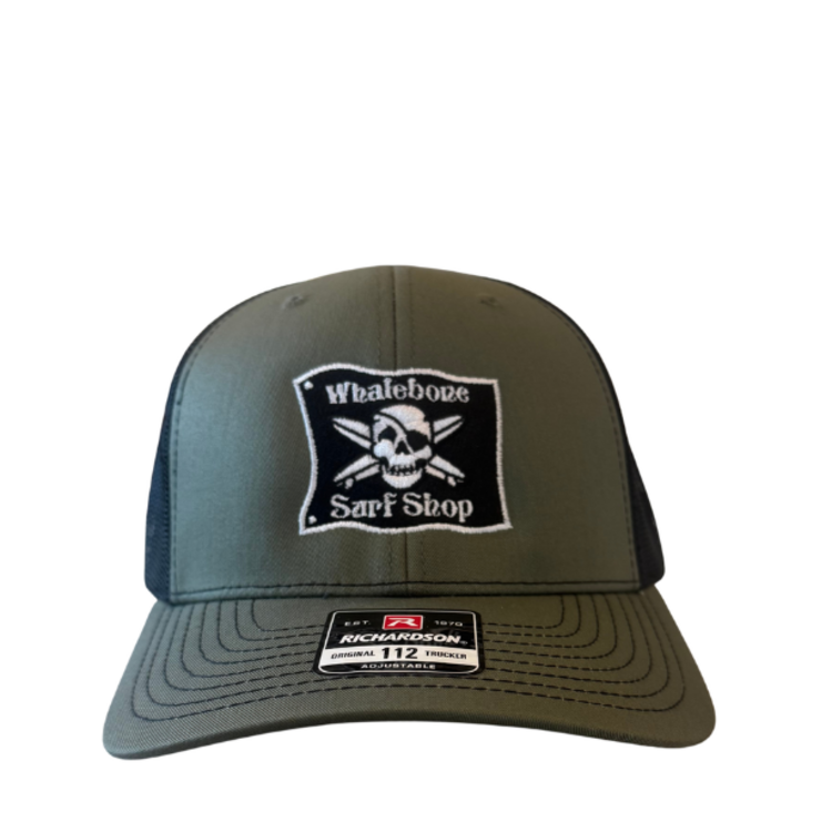 WHALEBONE LOGO OG EMBROIDERED TRUCKER RICHARDSON 112 - LODEN/BLACK//MED-LARGE