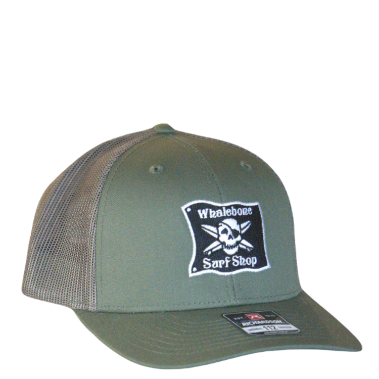 WHALEBONE LOGO OG EMBROIDERED FLAG TRUCKER - LODEN/MED-LARGE