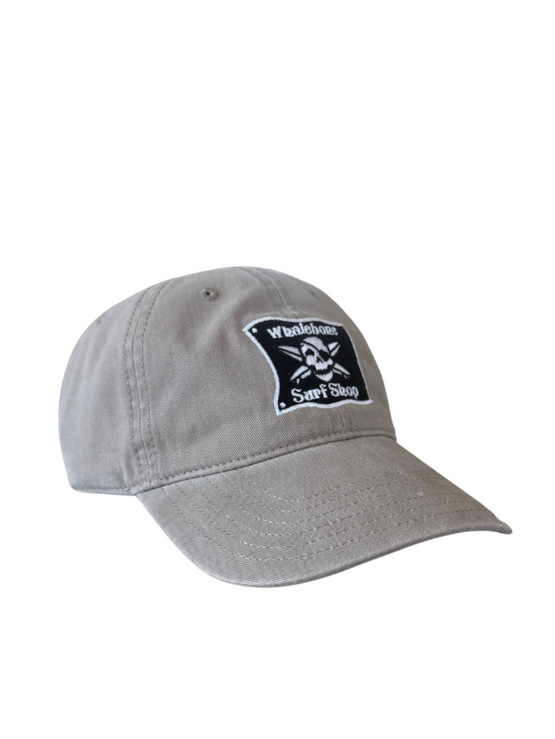 WHALEBONE LOGO OG Embroidered Garment Washed Brushed Twill Cap - Solid Dark Khaki