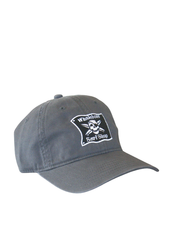 WHALEBONE LOGO OG Embroidered Garment Washed Brushed Twill Cap - Solid Charcoal
