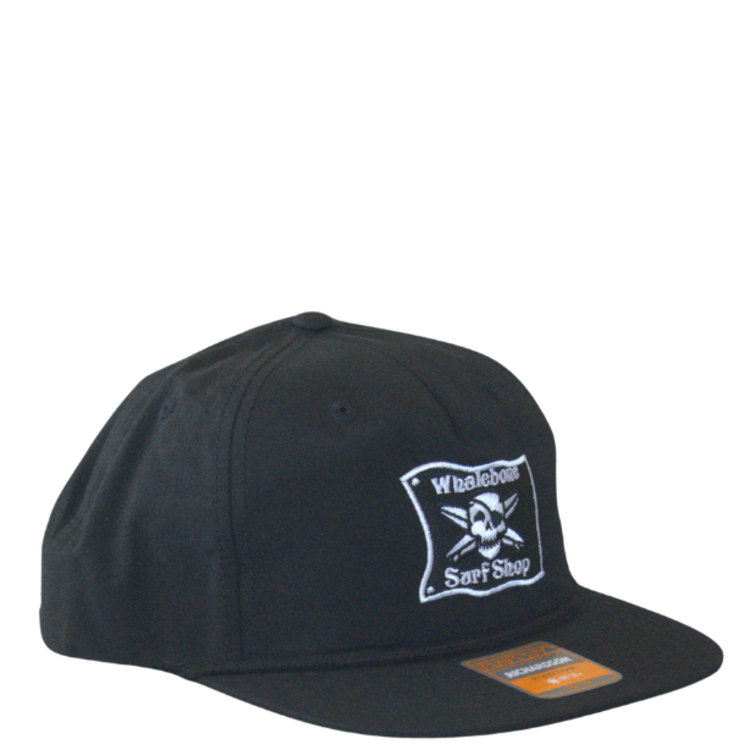 WHALEBONE LOGO OG EMBROIDERED RICHARDSON 256- BLACK/BLACK ROPE