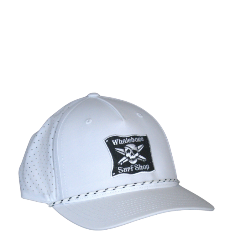 WHALEBONE LOGO OG EMBROIDERED RICHARDSON 355 PERFORATED SNAPBACK - WHITE/WHITE ROPE