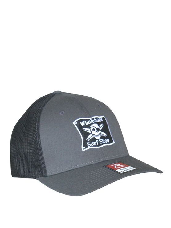 WHALEBONE LOGO OG Embroidered R-Flex Trucker - Charcoal/Black//Sm-Med