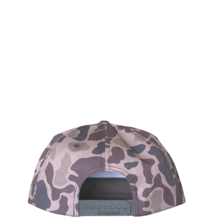 WHALEBONE LOGO WAYBACK PATCH RICHARDSON 256P UMPQUA GRAMPS CAP BARK DUCK CAMO/BROWN ROPE