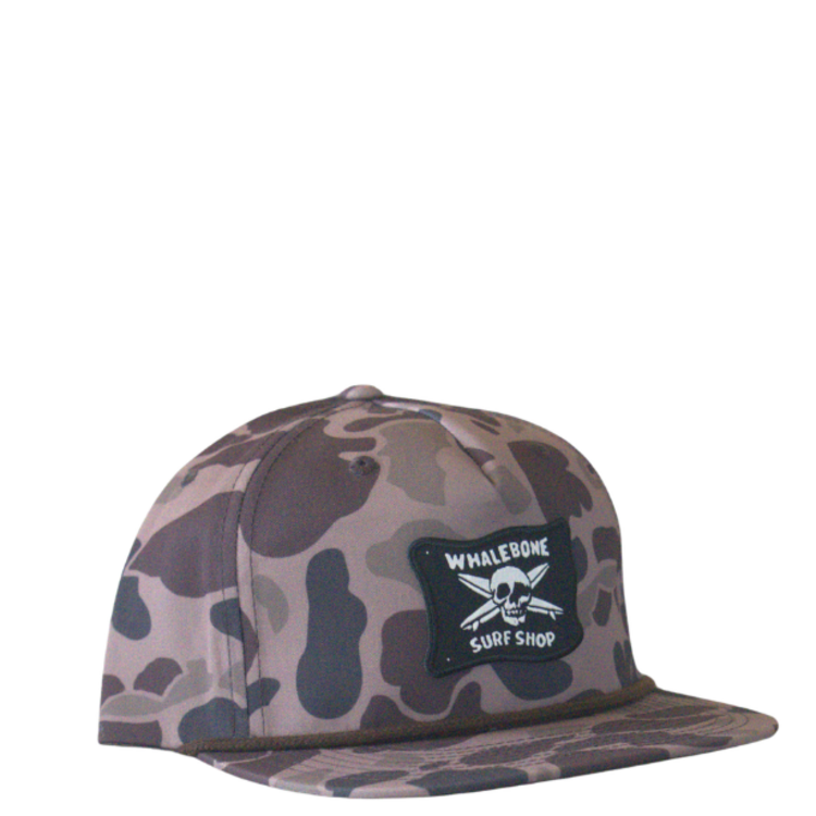 WHALEBONE LOGO WAYBACK PATCH RICHARDSON 256P UMPQUA GRAMPS CAP BARK DUCK CAMO/BROWN ROPE