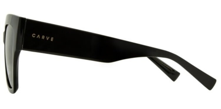 CARVE EYEWEAR VALERIE - GLOSS BLACK WITH GRAY INJECTED POLARIZED LENS