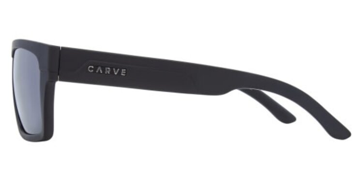CARVE EYEWEAR VOLLEY - MATTE BLACK WITH SILVER IRIDIUM INJECTED POLARIZED LENS
