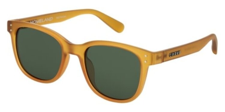 CARVE EYEWEAR HOMELAND - MATTE HONEY WITH GREEN POLARIZED LENS