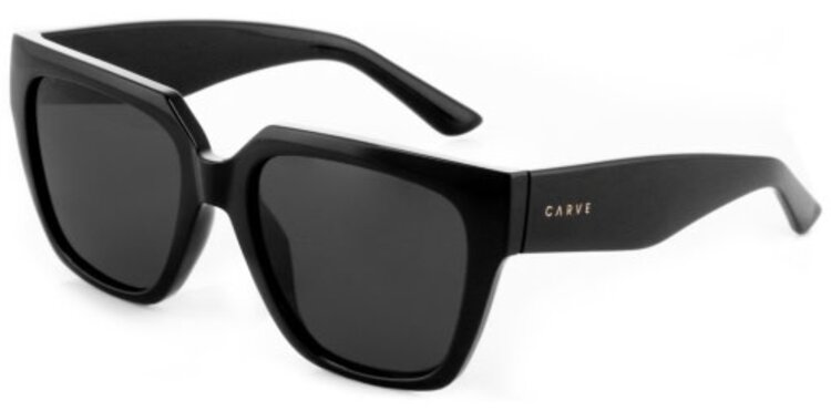 CARVE EYEWEAR BROOKLYN - GLOSS BLACK WITH DARK GRAY POLARIZED  LENS