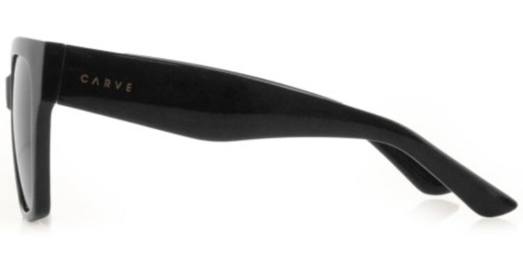 CARVE EYEWEAR BROOKLYN - GLOSS BLACK WITH DARK GRAY POLARIZED  LENS