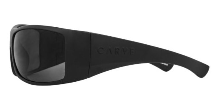 CARVE EYEWEAR WOLFPAK - FLOATING MATTE BLACK WITH GRAY INJECTED  POLARIZED HYDROPHOBIC LENS