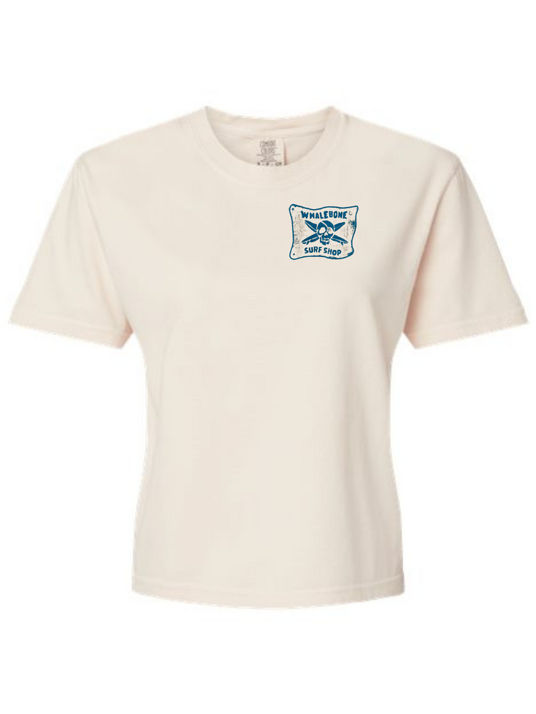 WHALEBONE LOGO WOMEN'S DAWN PATROL BOXY SHORT SLEEVE TEE