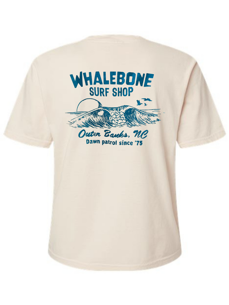 WHALEBONE LOGO WOMEN'S DAWN PATROL BOXY SHORT SLEEVE TEE