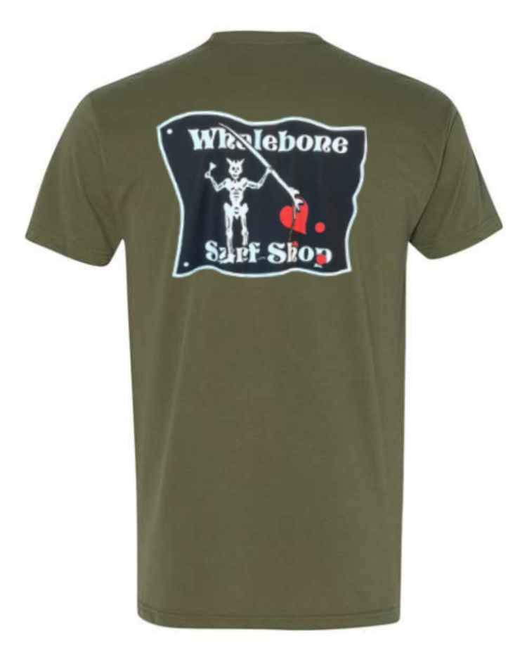 WHALEBONE LOGO BLACKBEARD SUEDED SHORT SLEEVE TEE